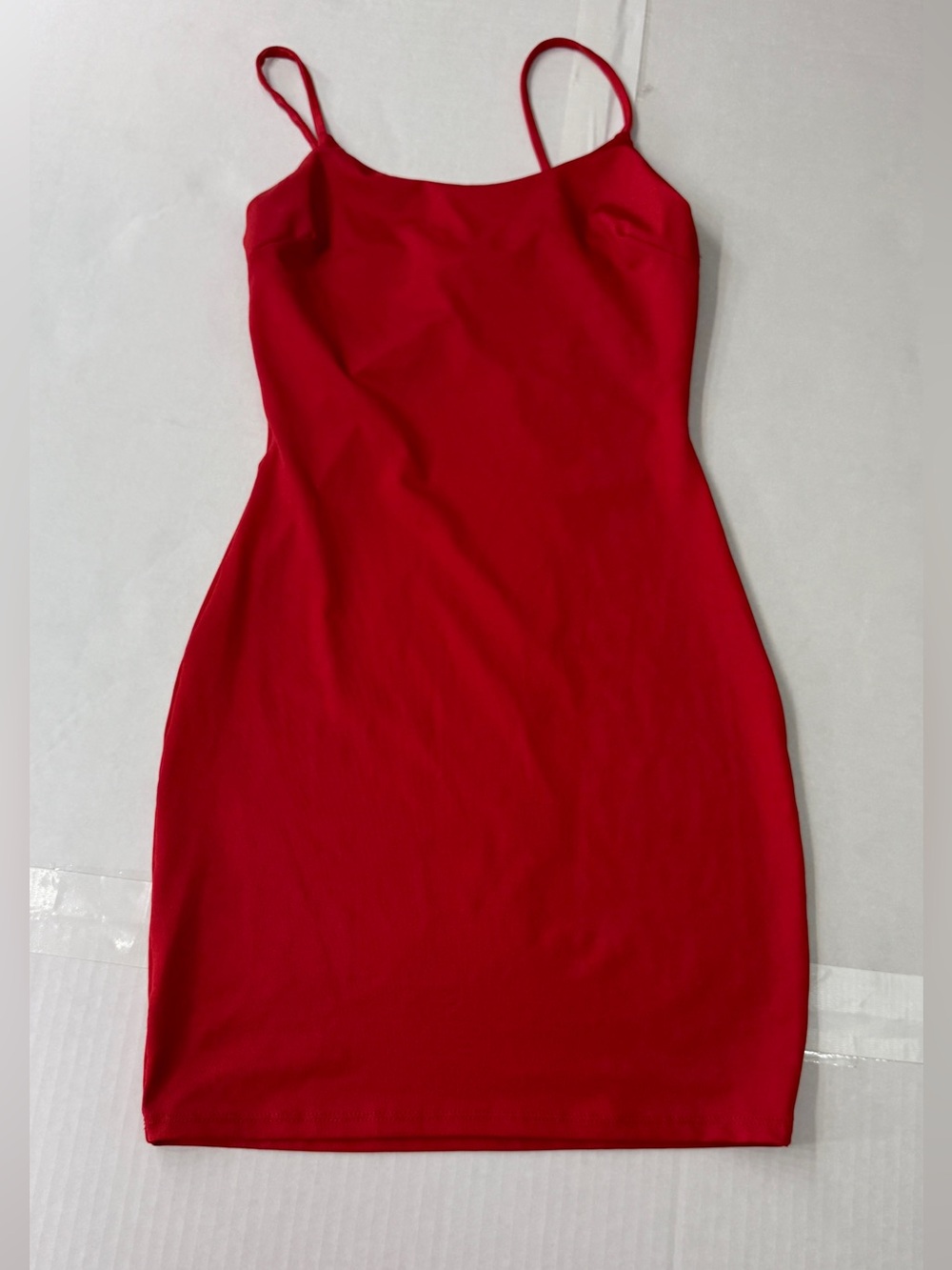 Y2K red thin strap mini dress red cocktail dress slip dress tank dress Small